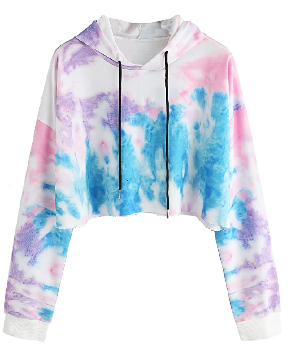 SweatyRocks Women's Letter Print Long Sleeve Crop Top Hoodie
