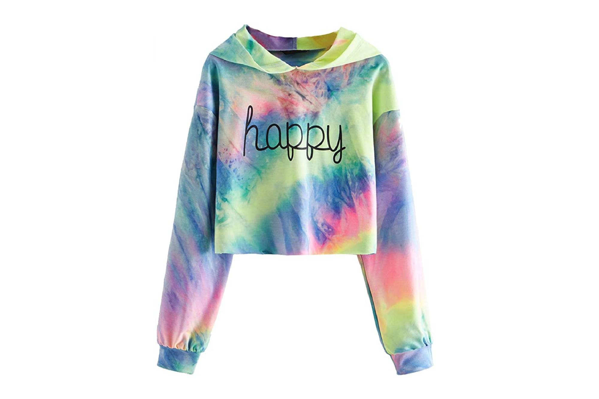 SweatyRocks Women's Letter Print Long Sleeve Crop Top Hoodie