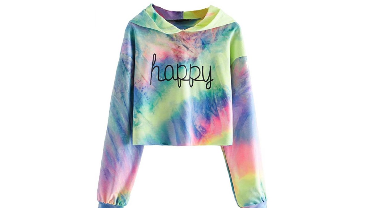SweatyRocks Women's Letter Print Long Sleeve Crop Top Hoodie
