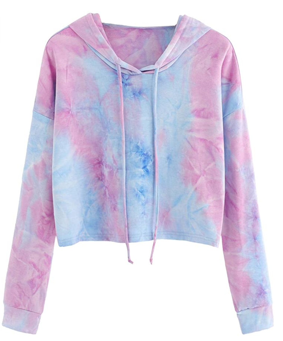 SweatyRocks Women's Letter Print Long Sleeve Crop Top Hoodie