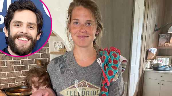 Thomas Rhett Calls Wife Lauren Akins His Hero After She Gets Barfed on By Newborn Daughter Lennon p
