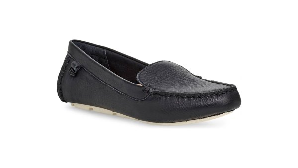 UGG Flores Driving Loafer (Black Leather)