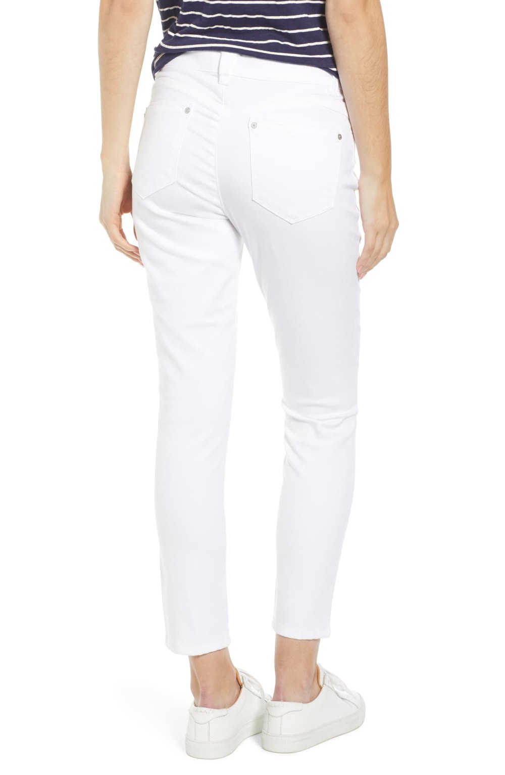 Wit & Wisdom Ab-Solution High Waist Ankle Skinny Jeans (Optic White)