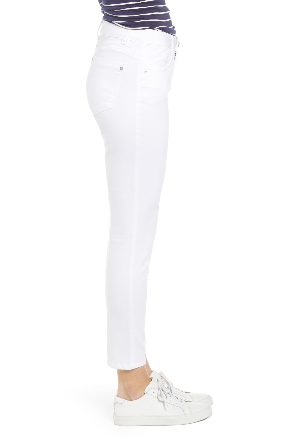 Wit & Wisdom Ab-Solution High Waist Ankle Skinny Jeans (Optic White)