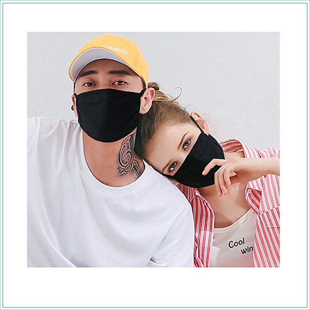 Soft Foot Black Adult Cotton Face Mask
