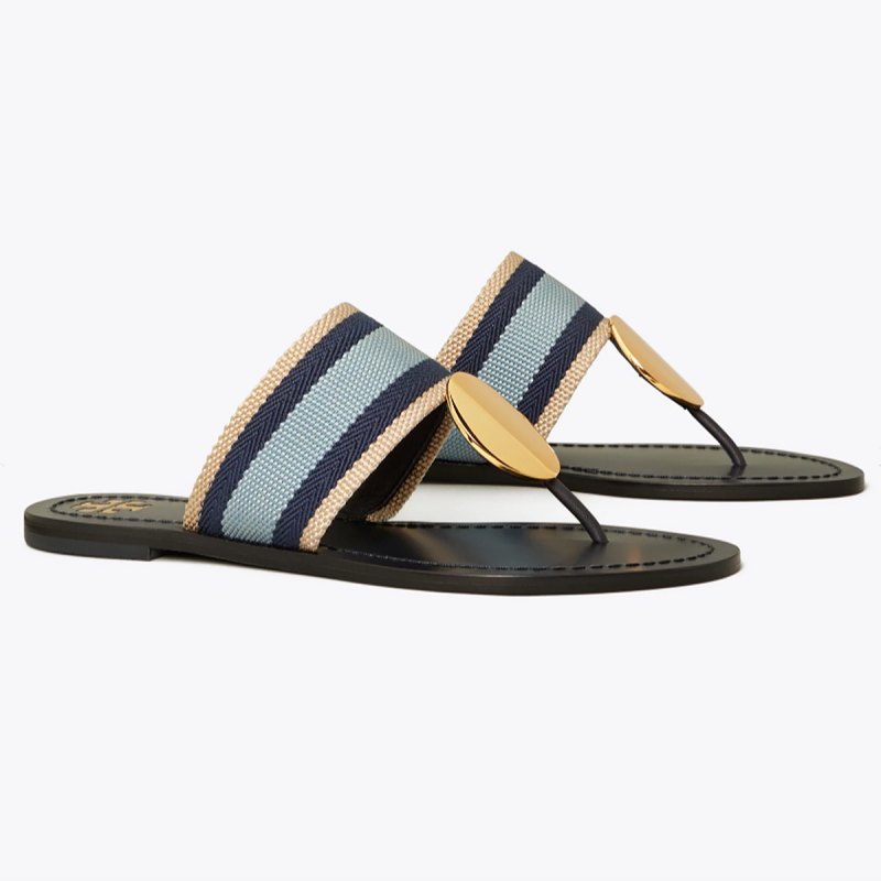 Tory Burch Patos Striped Disk Sandal Is 40% Off and So Comfy | Us Weekly