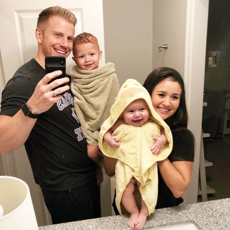 Family Selfie with Samuel and Isaiah Sean Lowe and Catherine Giudici Relationship Timeline