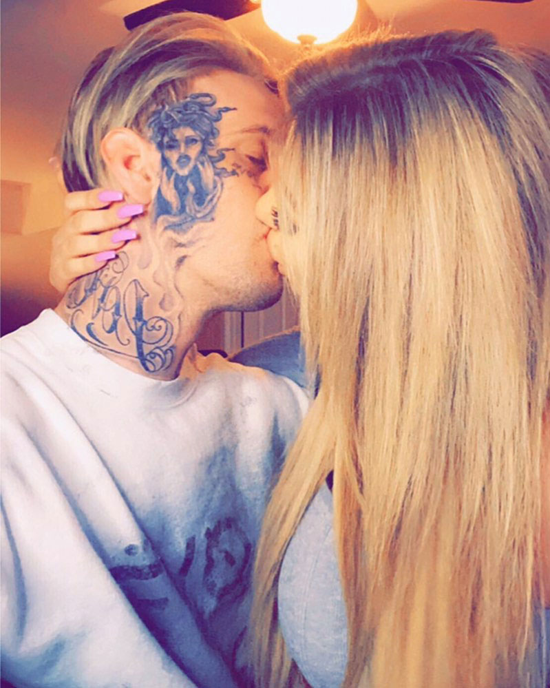 Aaron Carter Reveals On-Off Girlfriend Melanie Martin Suffered a Miscarriage Instagram Kiss