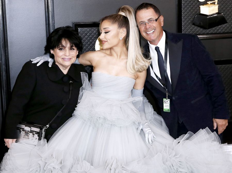 Ariana Grande and her Parents at the Grammy Awards