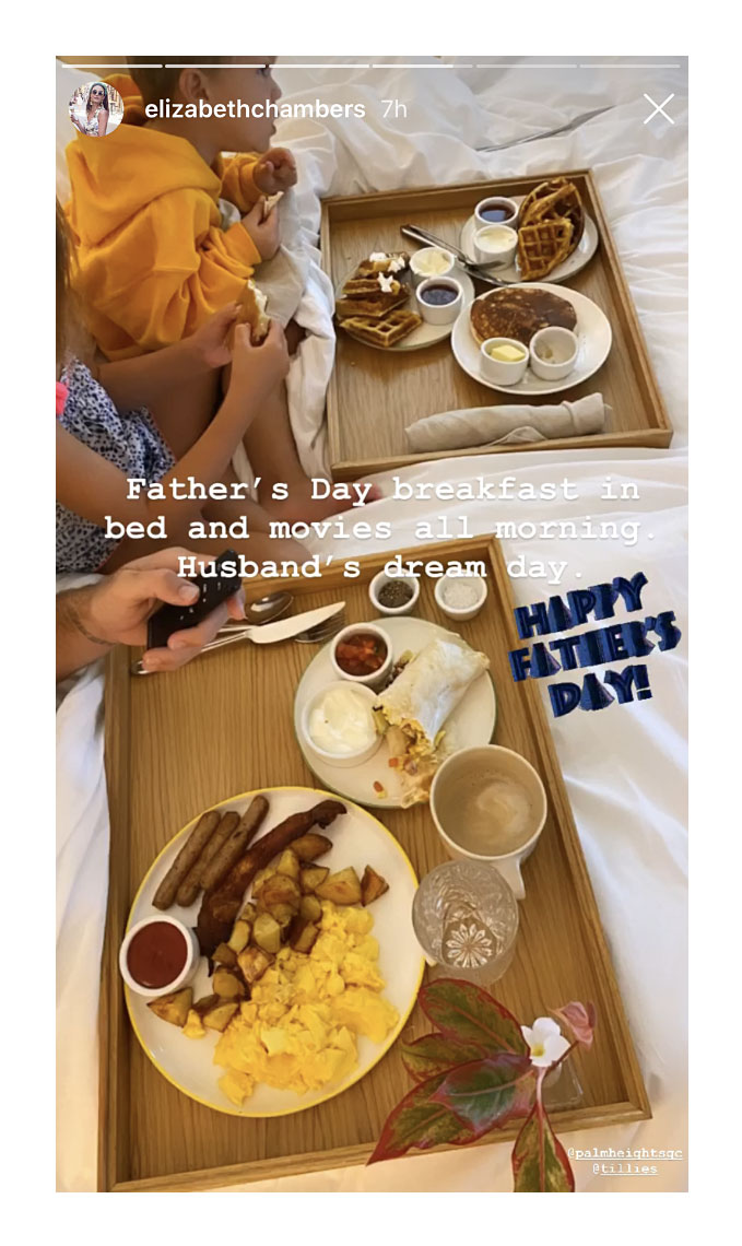 Armie Hammer Elizabeth Chambers Hammer Instagram Celebrate Fathers Day Food