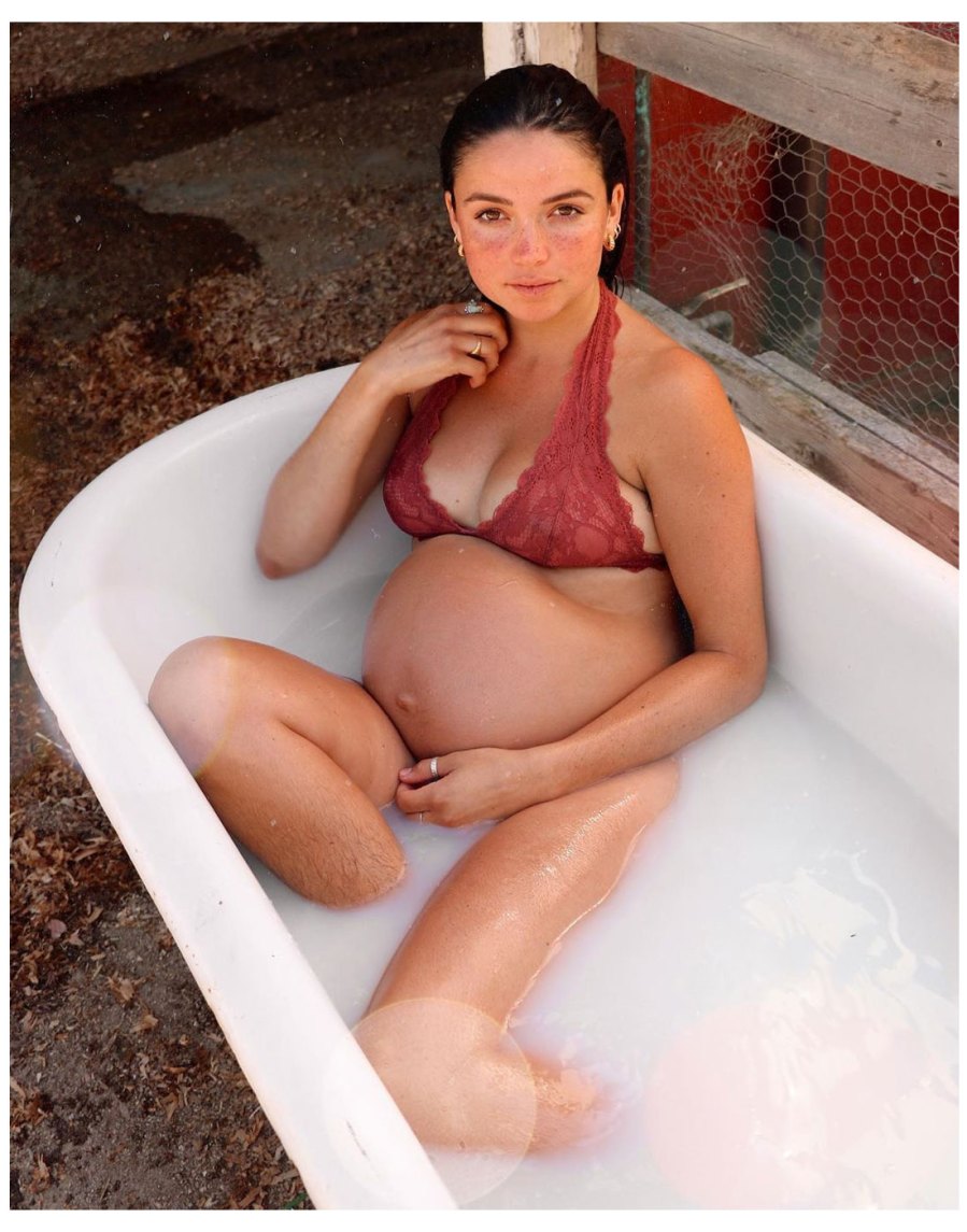 Bekah Martinez Baby Bump Bathtub