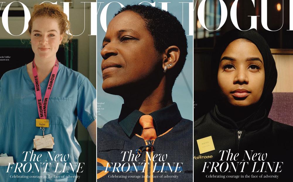 'British Vogue' Features 3 Frontline Workers on Its July 2020 Cover