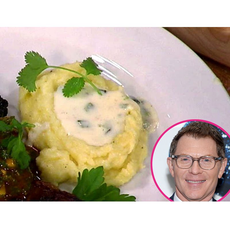 Bobby Flay's Mashed Potatoes with Green Chile Queso Sauce Celebrate National Cheese Day With These Celeb-Loved Recipes