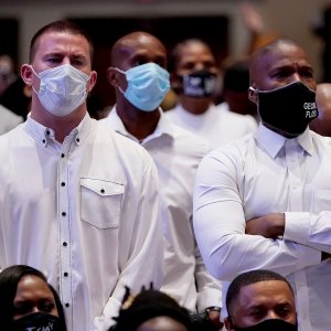Channing Tatum Jamie Foxx Attend George Floyds Houston Memorial Service
