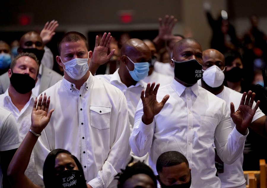 Channing Tatum Jamie Foxx Attend George Floyds Houston Memorial Service