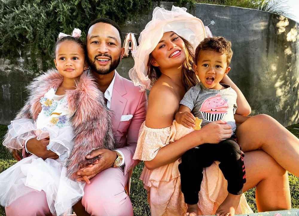 Chrissy Teigen and John Legend Dress Up in Pink for Luna's Tea Party | Us  Weekly
