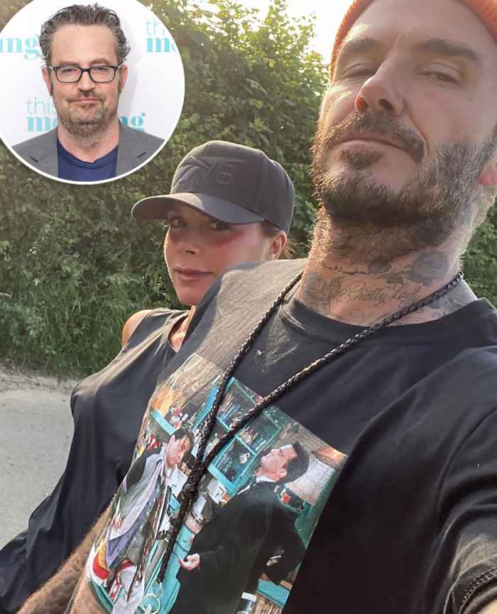 David Beckham Teases Matthew Perry After He Comments on His ‘Friends’ Shirt