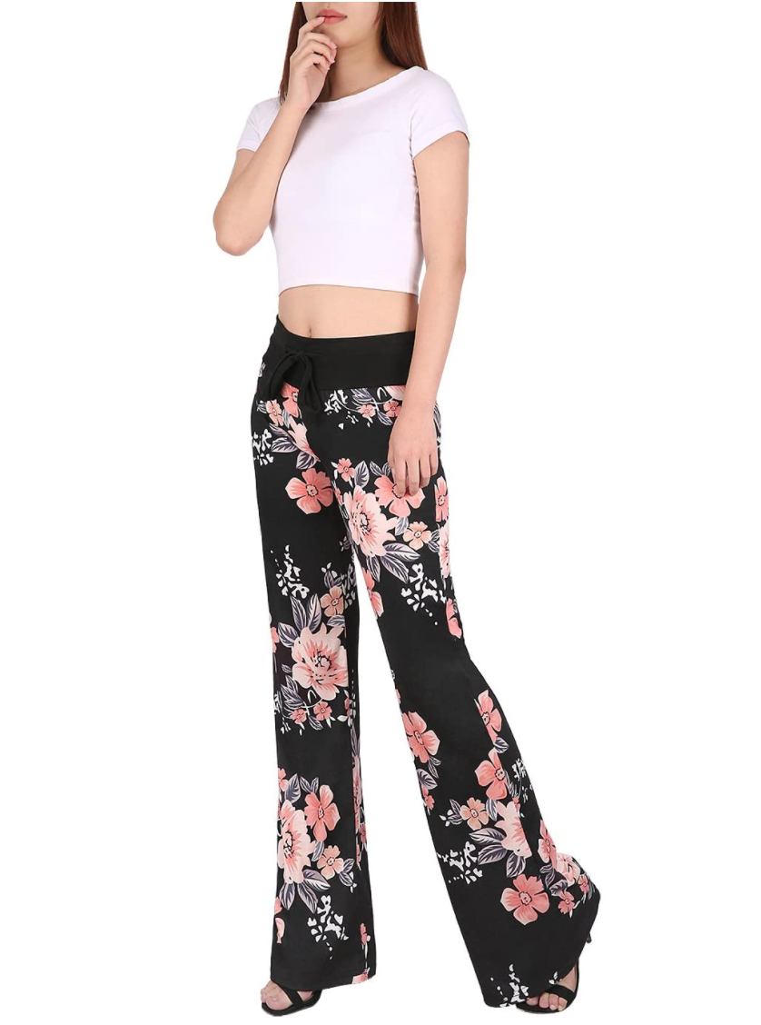 HDE Women's Casual Lounge PJ Bottoms (Pink Floral) 2