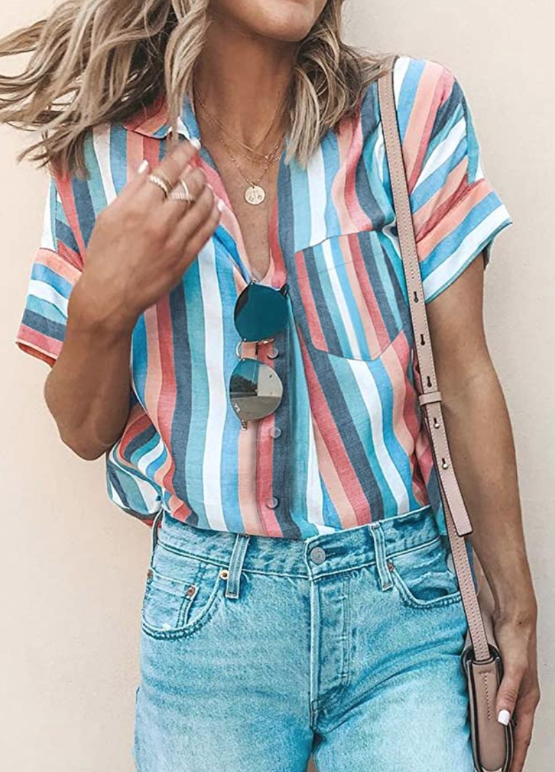 HOTAPEI Casual Top Pairs Well With Your Favorite Denim Shorts | Us Weekly