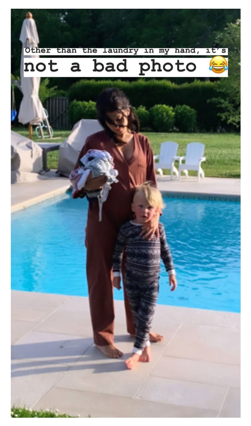 Hilaria Thomas Baldwin Instagram Baby Bump Pool