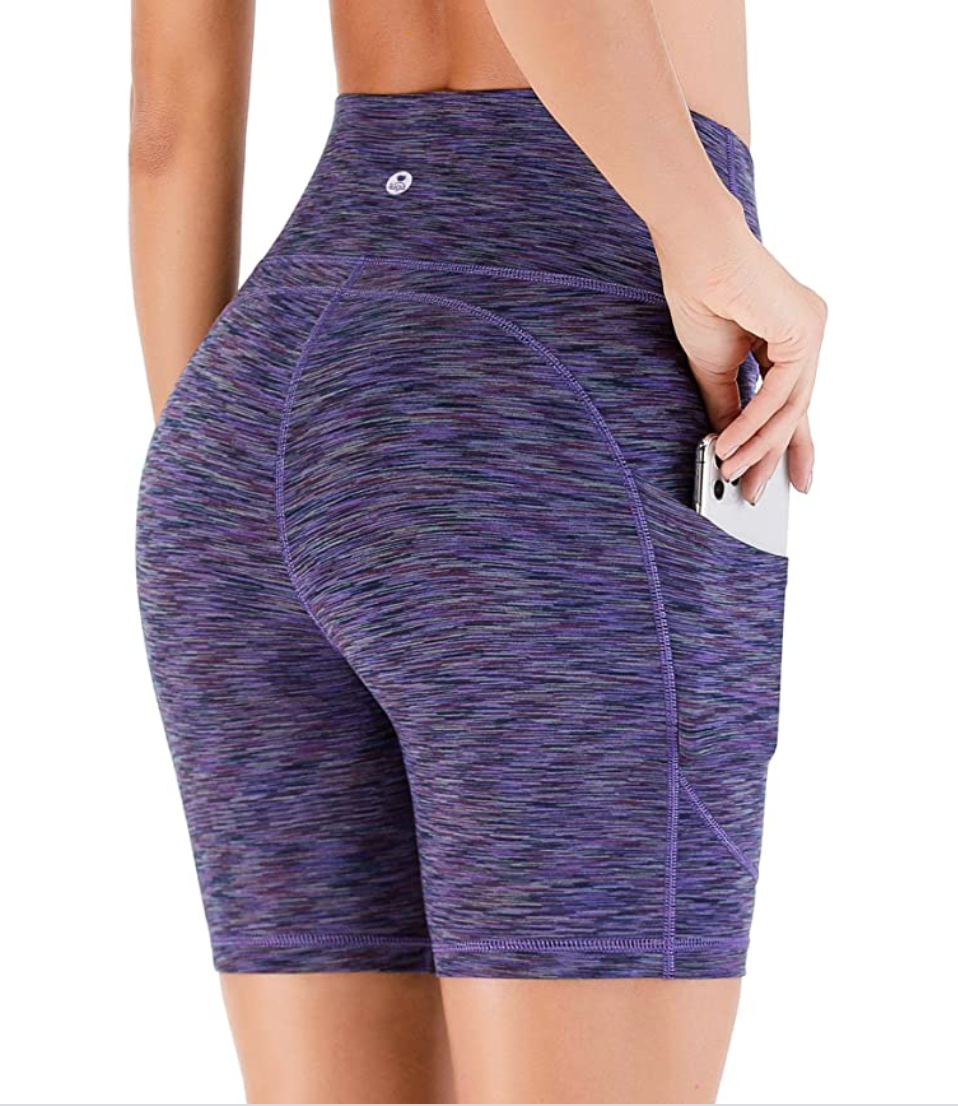 IUGA Yoga Shorts for Women (Space Dye Light Purple)