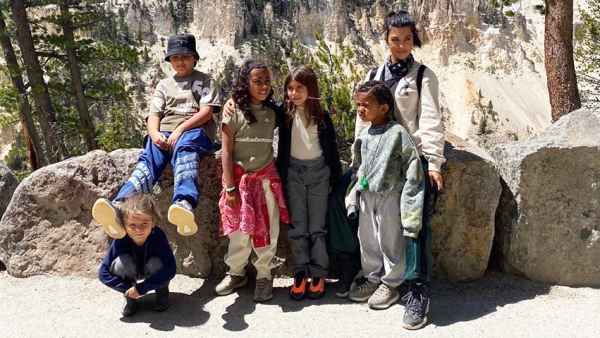 Reign Disick Mason Disick North West Penelope Disick Saint West and Kourtney Kardashian Inside the Kardashian-Jenner Family Wyoming Trip