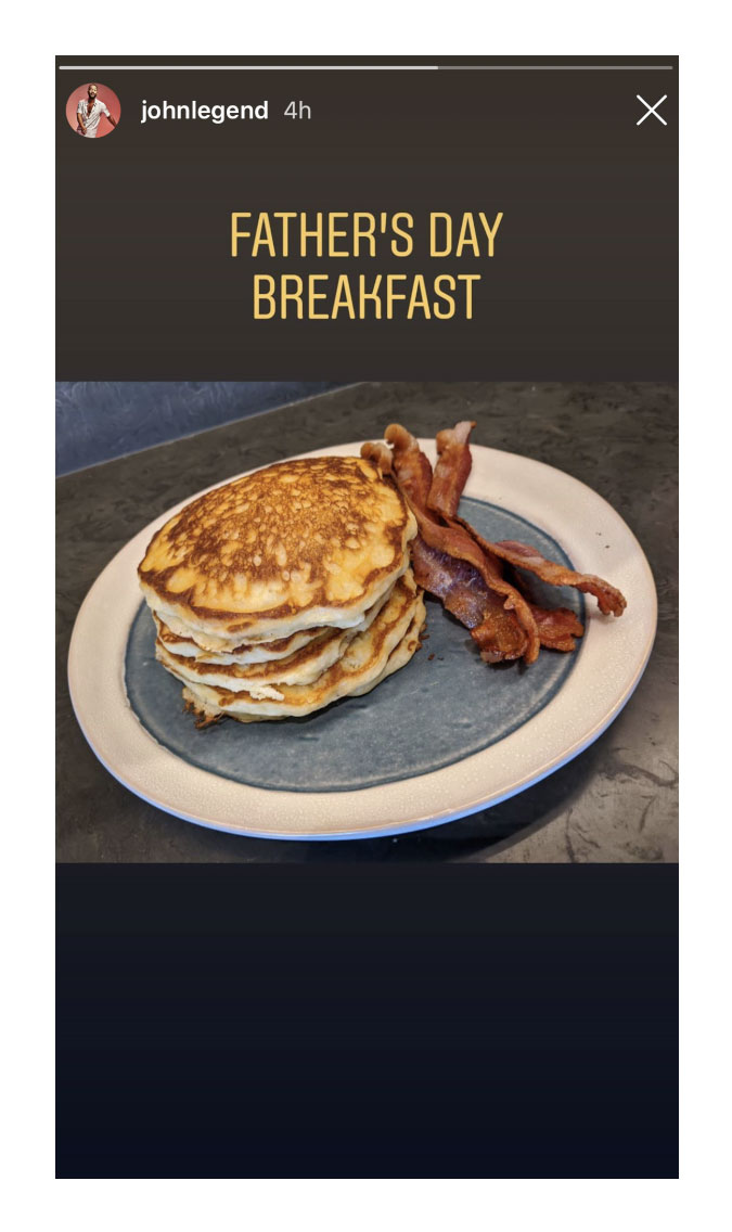 John Legend Instagram Celebrate Fathers Day Food