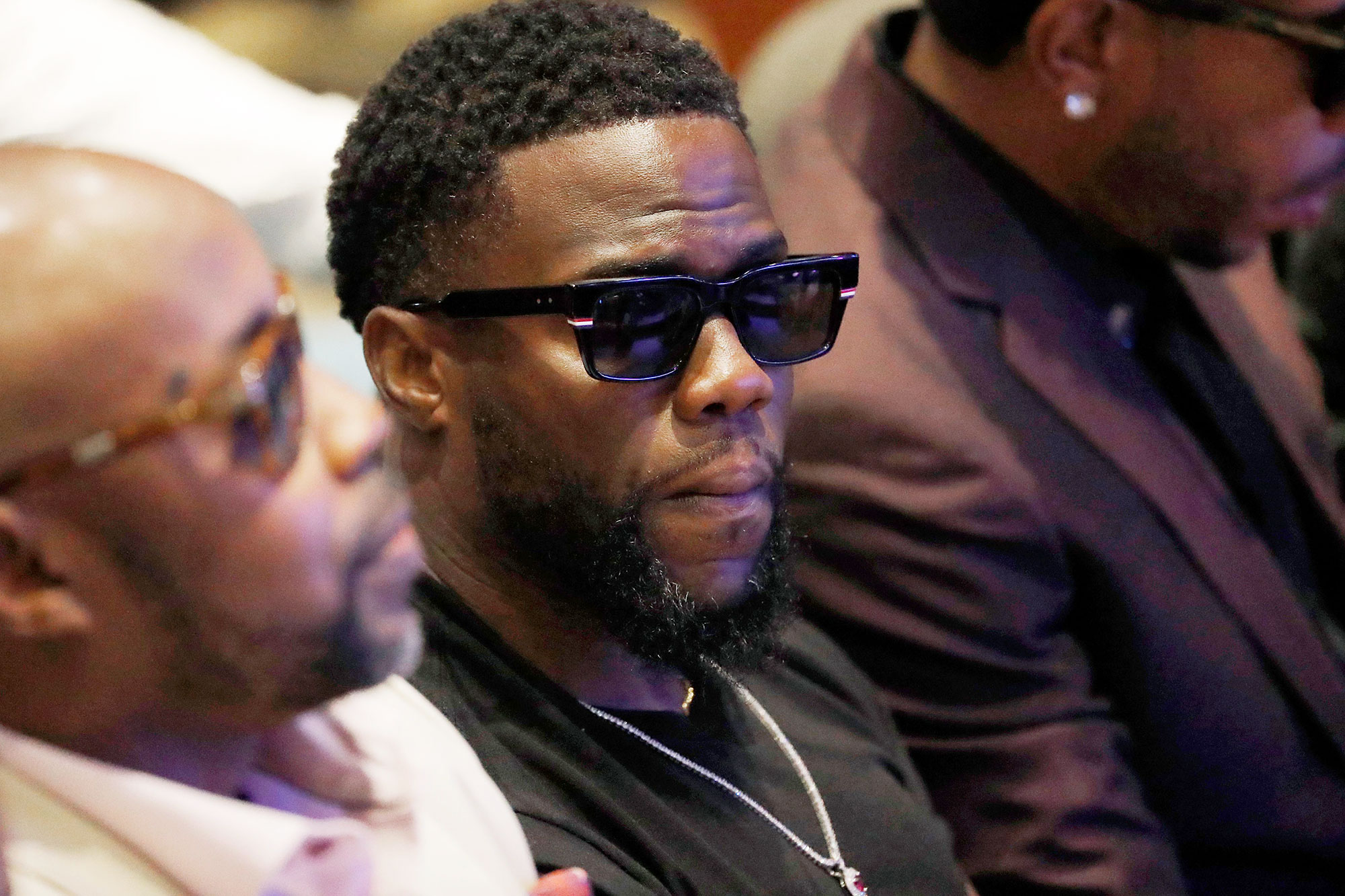 Kevin Hart Attends George Floyd Memorial Service After His Death