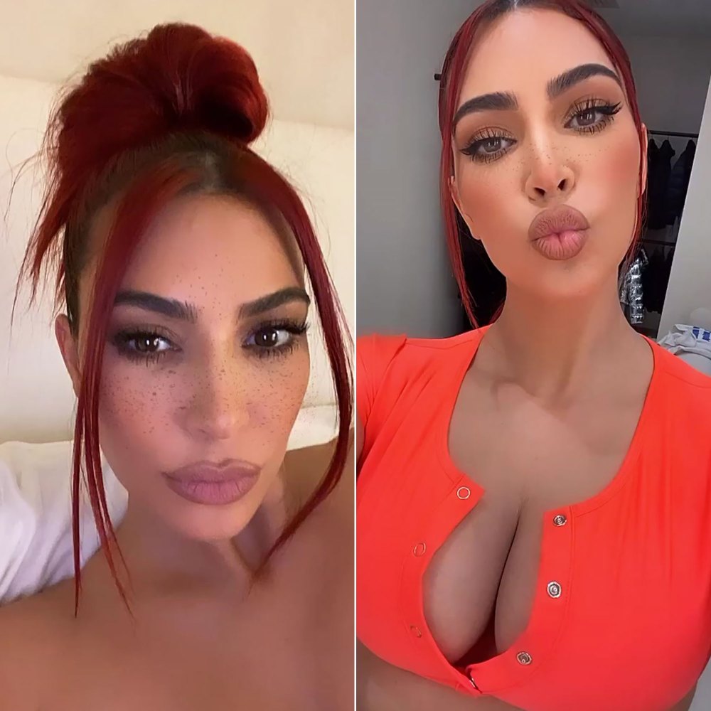 Kim Kardashian Dyes Her Hair Red