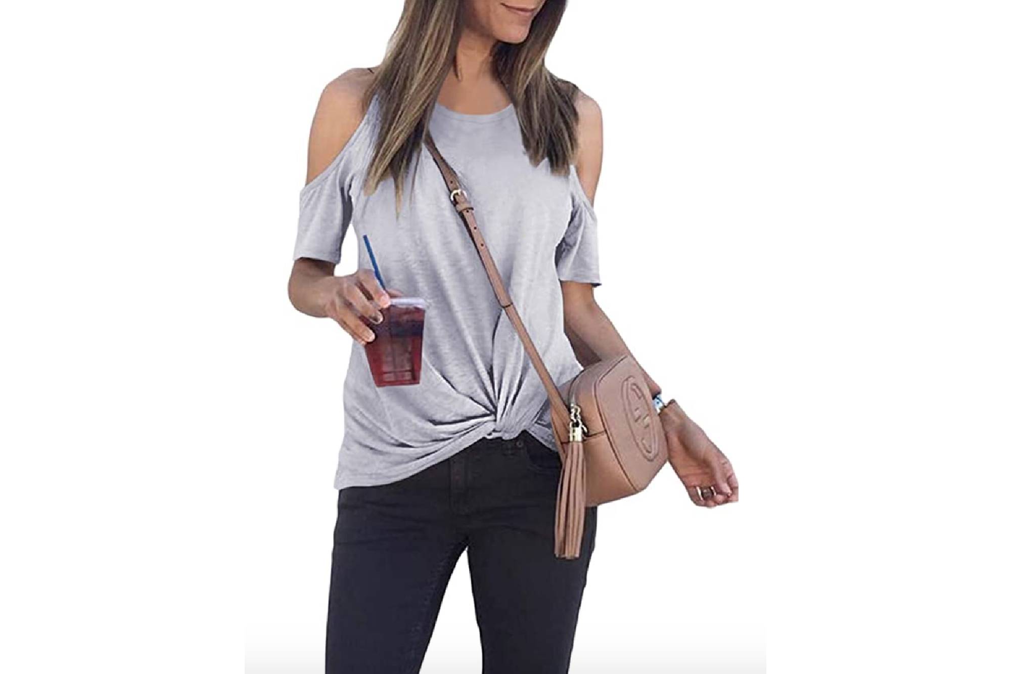 MODARANI Knot Twisted Casual Tops