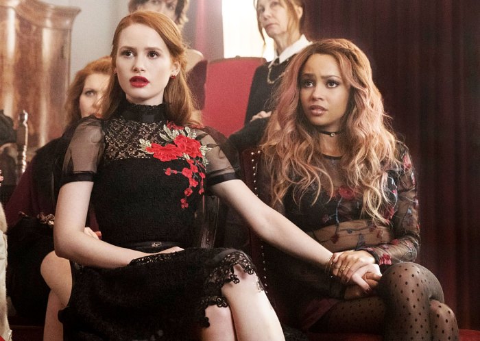 Madelaine Petsch and Vanessa Morgan on Riverdale