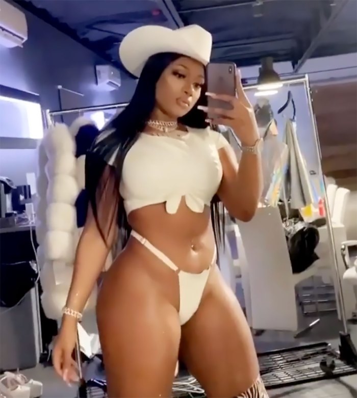 Megan Thee Stallion Slays in a Teeny Thong and Thigh-High Boots