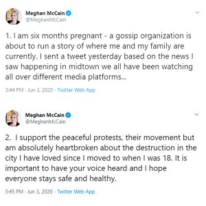 Meghan McCain Supports Peaceful Protests After Calling NYC War Zone