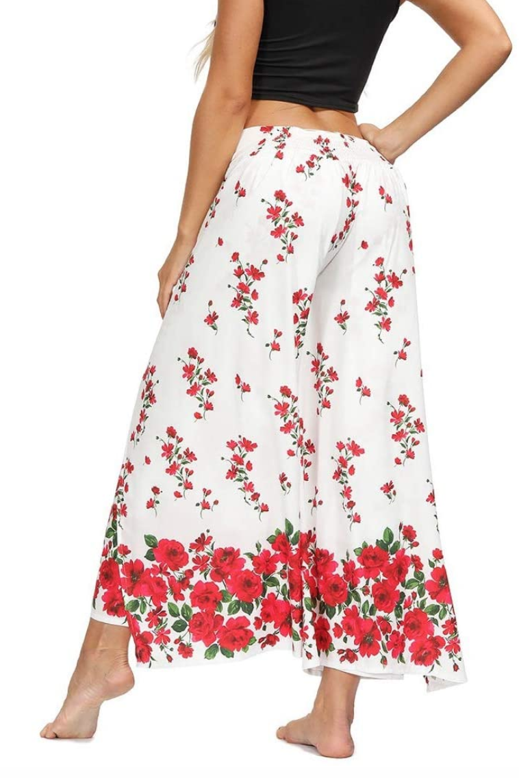 MsAnya Women's Palazzo Slit Wide Leg Pants