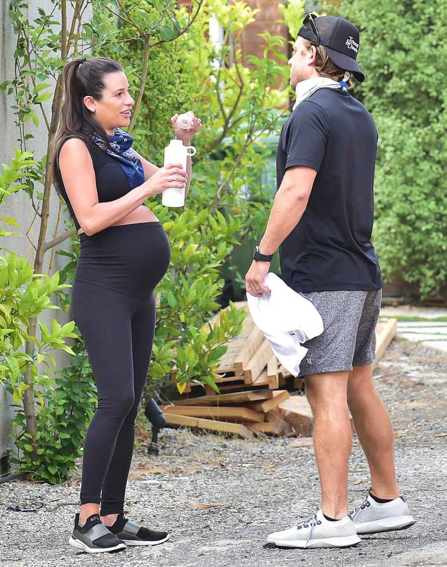 Pregnant Lea Michele Steps Out for 1st Time Since Glee Scandal With Husband Zandy Reich