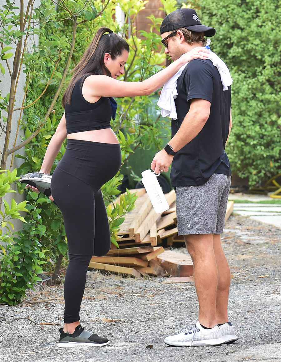 Pregnant Lea Michele Steps Out for 1st Time Since Glee Scandal With Husband Zandy Reich
