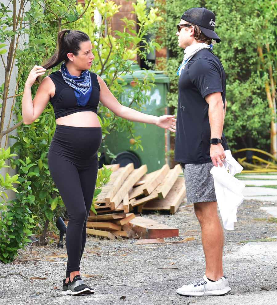 Pregnant Lea Michele Steps Out for 1st Time Since Glee Scandal With Husband Zandy Reich