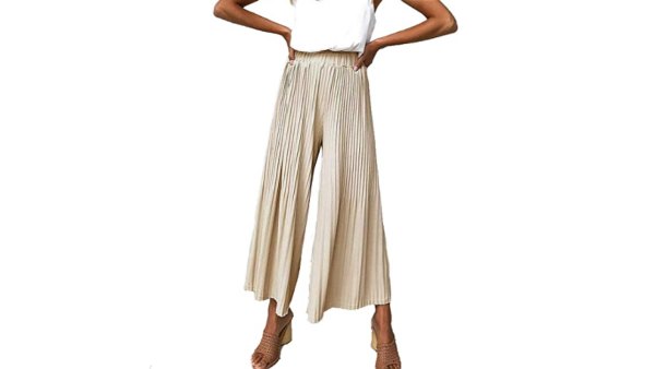 HZSONNE Solid Lightweight Flowy Wide Leg Pants