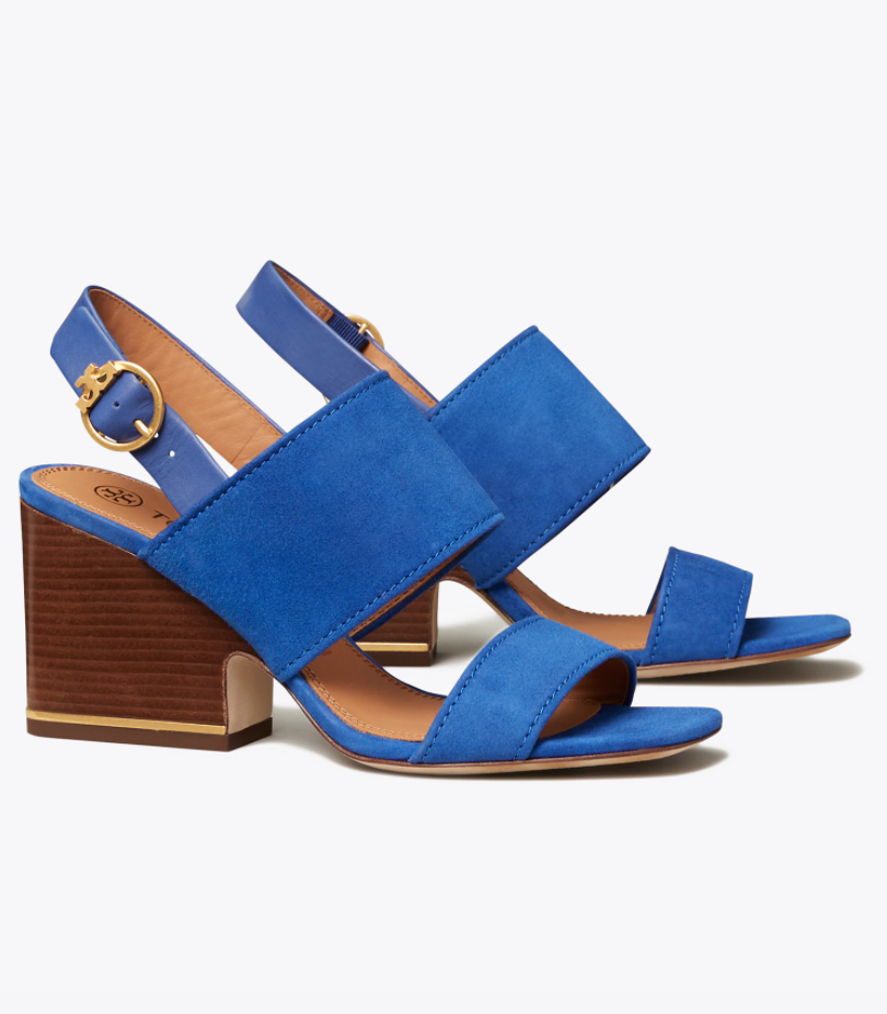 Selby Block Heel Sandal (Nautical Blue)