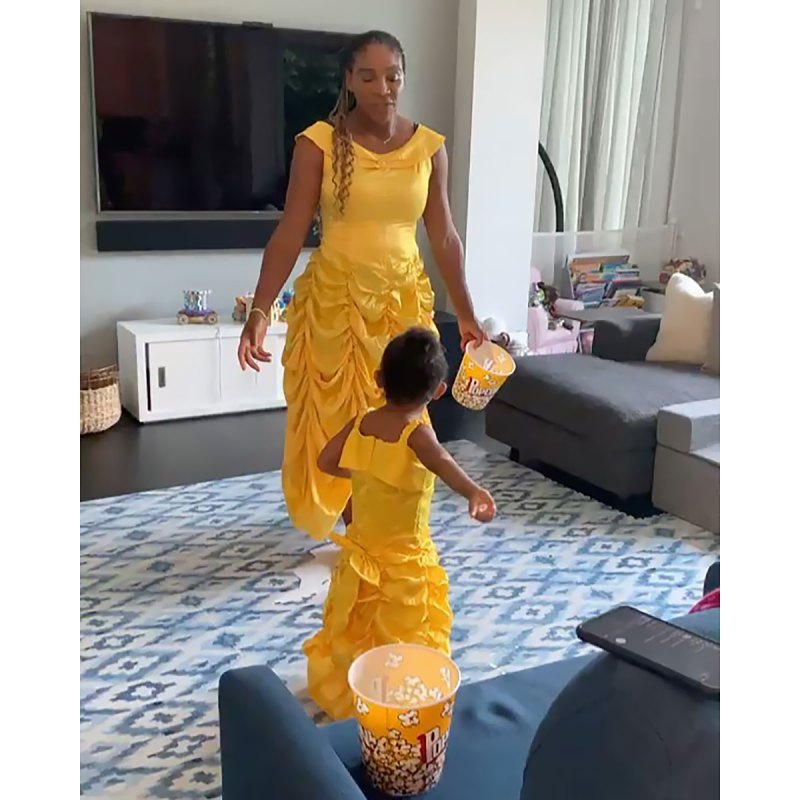 Too Cute! Serena Williams and Her Daughter Olympia Match in Princess Dresses