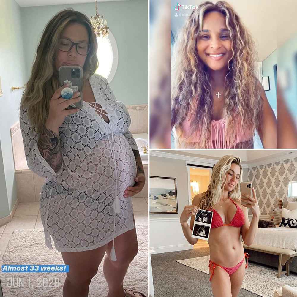 Pregnant Stars in Bathing Suits in Summer 2020: Baby Bump Pics