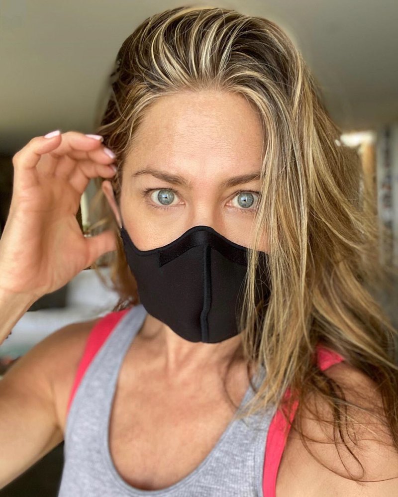 Jennifer Aniston Stars Wearing Masks