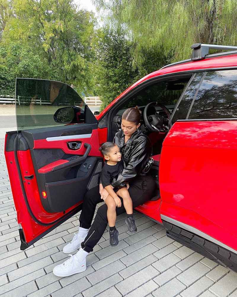 Stormi and Kylie Jenner Sitting in a Car Kylie Jenner Says She ‘Won’ as a Mom