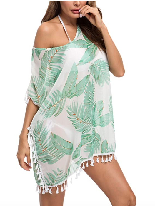 Taydey Women's Stylish Chiffon Tassel Bikini Cover Up