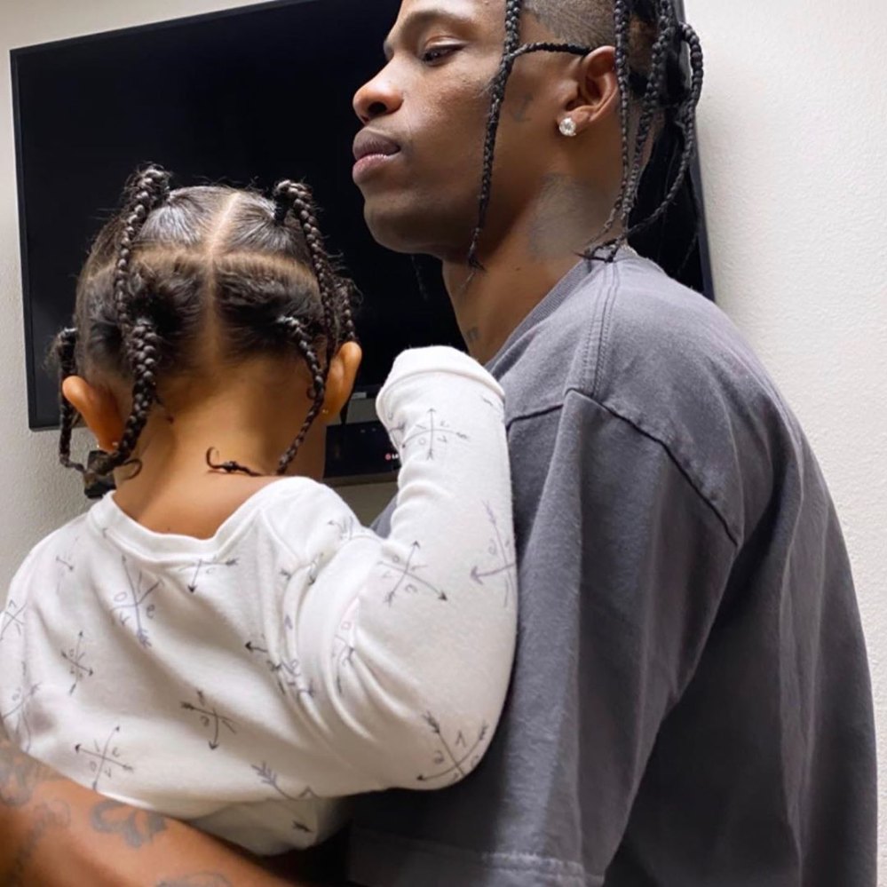 Travis Scott Holds His and Kylie Jenner’s Daughter Stormi in Sweet New Pic