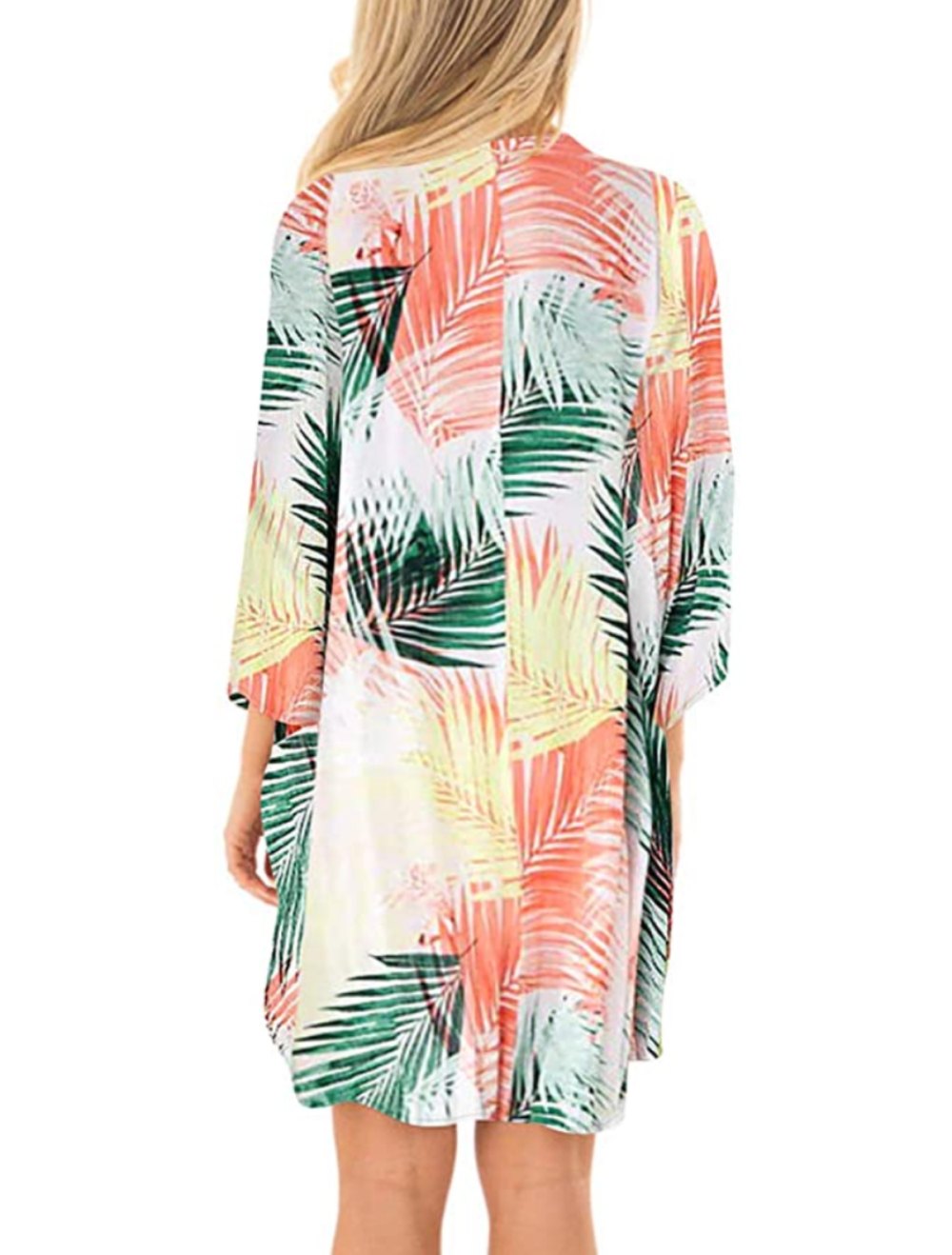 PINKMSTYLE Floral Print Kimono Loose Cardigan