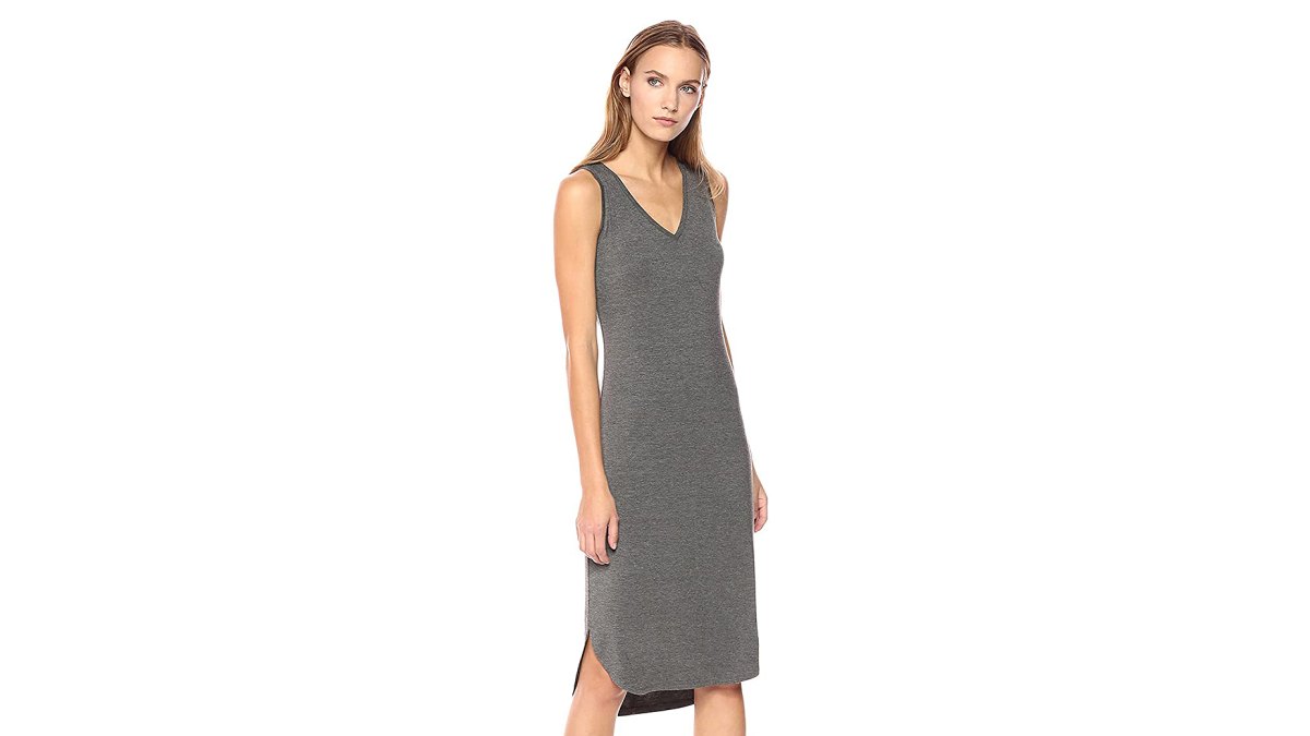 Daily Ritual Jersey Sleeveless V-Neck Midi Dress