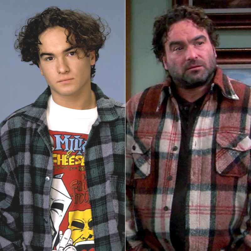galecki roseanne then and now