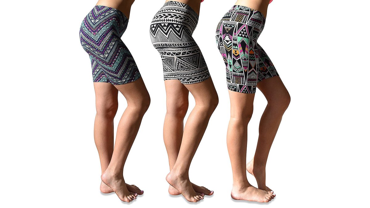 Sexy Basics 3-Pack Buttery-Soft Active Stretch Yoga Bike Shorts