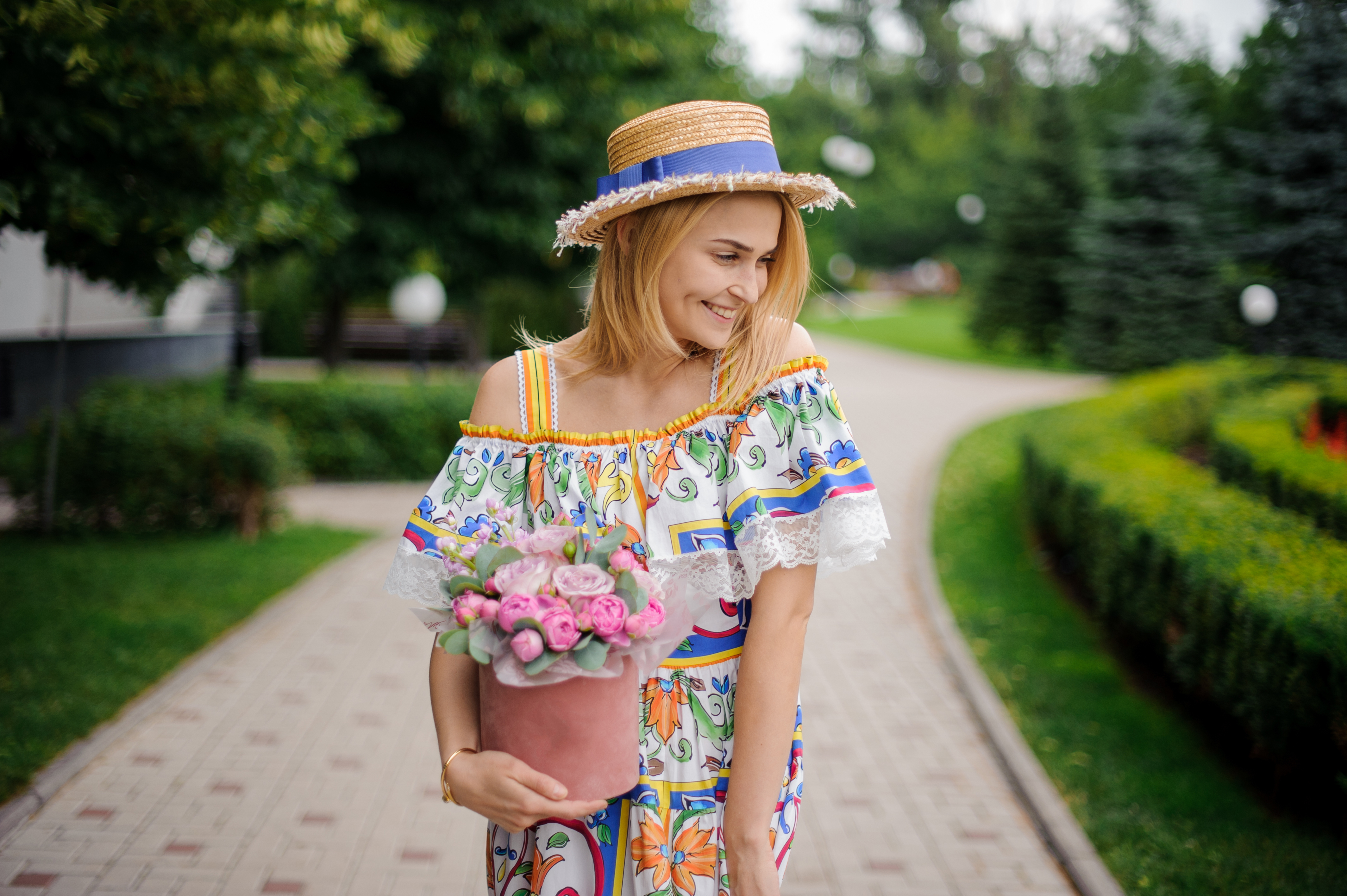 summer boho dress stock photo